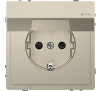 Розетка Systeme Electric Merten D-Life Сахара 16А с заземлением и крышкой IP44 SE MTN2314-6033