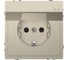 Розетка Systeme Electric Merten D-Life Сахара 16А с заземлением и крышкой IP44 SE MTN2314-6033 1