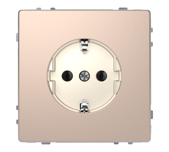Розетка Systeme Electric Merten D-Life Шампань 16А с заземлением, без шторок SE MTN2301-6051