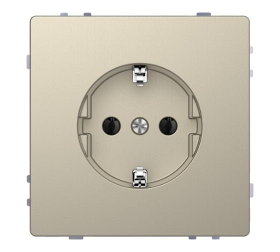 Розетка Systeme Electric Merten D-Life Сахара 16А, с заземлением, без шторок SE MTN2301-6033 1