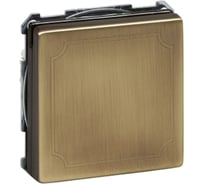Механизм розетки Systeme Electric Merten SD Античная латунь с крышкой с заземляющим контактом, SE MTN2311-4143