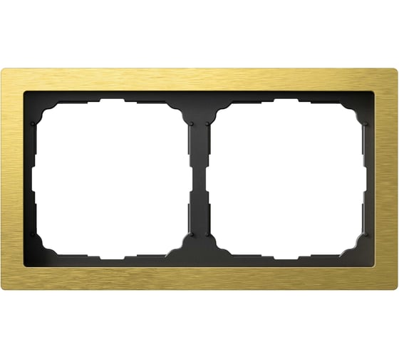 2-постовая рамка Systeme Electric ArtGallery PURE, Металл, Золото GAL312402 1