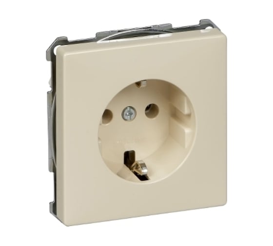 Розетка Systeme Electric Merten SD Бежевый 16А с заземляющим контактом, без шторки SE MTN2301-4044