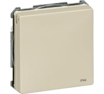 Розетка Systeme Electric Merten SD Бежевый 16А с заземлением, c крышкой IP44 SE MTN2314-4044