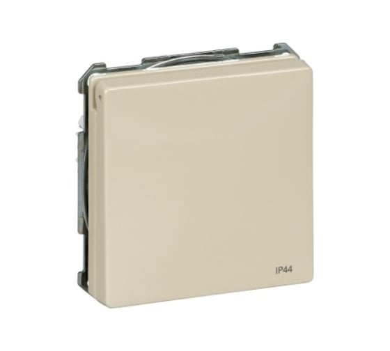 Розетка Systeme Electric Merten SD Бежевый 16А с заземлением, c крышкой IP44 SE MTN2314-4044
