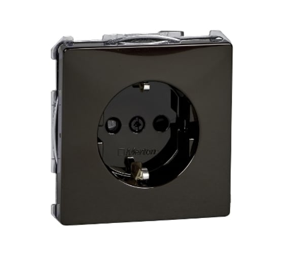 Механизм розетки Systeme Electric Merten SD Коричневый 16A с заземлением и шторками SE MTN2300-4015