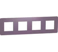 4-ная рамка Systeme Electric Unica Studio Лиловая/Белая SE NU280814