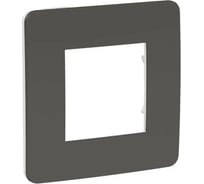 1-ая рамка Systeme Electric Unica Studio Дымчато-серая/Белая SE NU280221