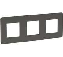 3-ная рамка Systeme Electric Unica Studio Дымчато-серая/Белая SE NU280621