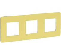 3-ная рамка Systeme Electric Unica Studio Зеленое яблоко/Бежевая SE NU280612