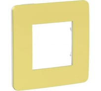 1-ая рамка Systeme Electric Unica Studio Зеленое яблоко/Белая SE NU280211