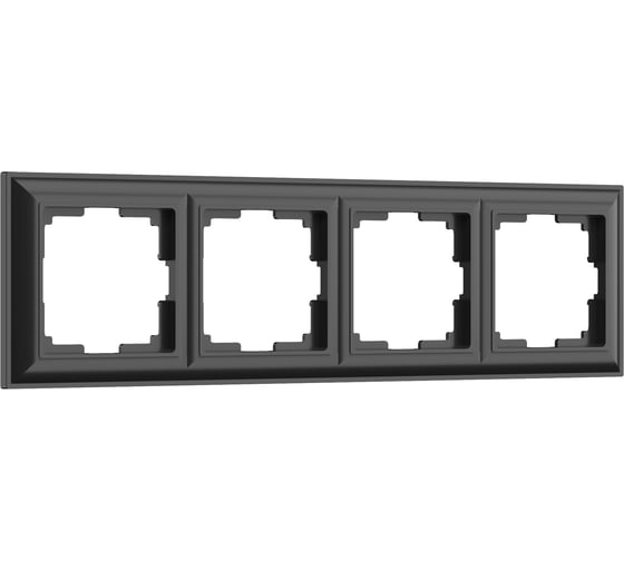 Рамка WERKEL W0042208 на 4 поста (черный матовый) a051027