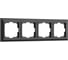 Рамка WERKEL W0042208 на 4 поста (черный матовый) a051027 1