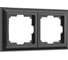 Рамка WERKEL W0022208 на 2 поста (черный матовый) a051029 1