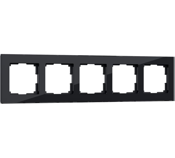 Рамка WERKEL W0051108 на 5 постов (черный, стекло) a051437 1