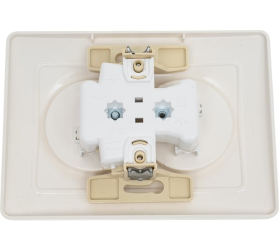 Розетка Systeme Electric Blanca внутр Молочная 2-ая б/з со шторками, 16А, 250В SE BLNRS000122