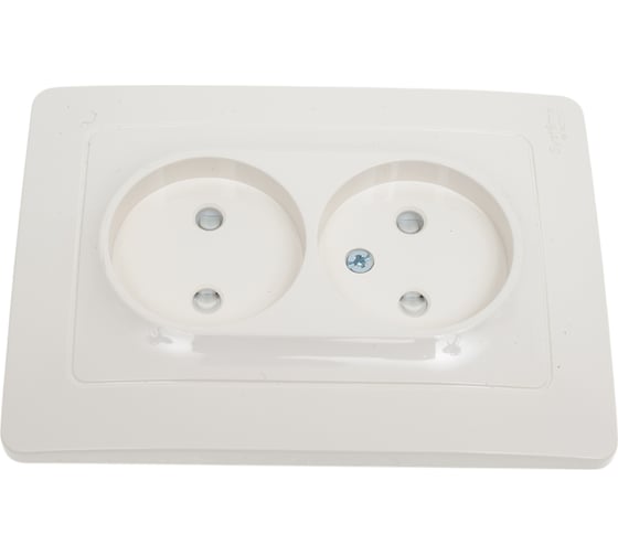 Розетка Systeme Electric Blanca внутр Молочная 2-ая б/з со шторками, 16А, 250В SE BLNRS000122