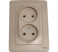 Розетка Systeme Electric Blanca внутр Титан 2-ая б/з без шторок, 16А, 250В SE BLNRS000024