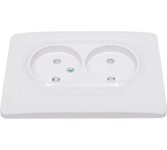 Розетка Systeme Electric Blanca внутр Бел 2-ая б/з со шторками, 16А, 250В SE BLNRS000121