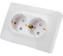 Розетка Systeme Electric Blanca внутр Бел 2-ая с/з со шторками, 16А, 250В SE BLNRS001121 19932004