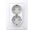 Розетка Systeme Electric Blanca внутр Бел 2-ая с/з со шторками, 16А, 250В SE BLNRS001121 3