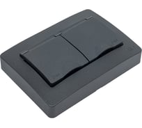Розетка Systeme Electric Blanca внутр Антрацит 2-ая с/з IP44 со шторками, 16А, 250В SE BLNRS441126