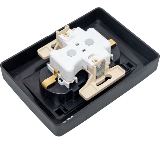 Розетка Systeme Electric Blanca внутр Антрацит 2-ая с/з IP44 со шторками, 16А, 250В SE BLNRS441126