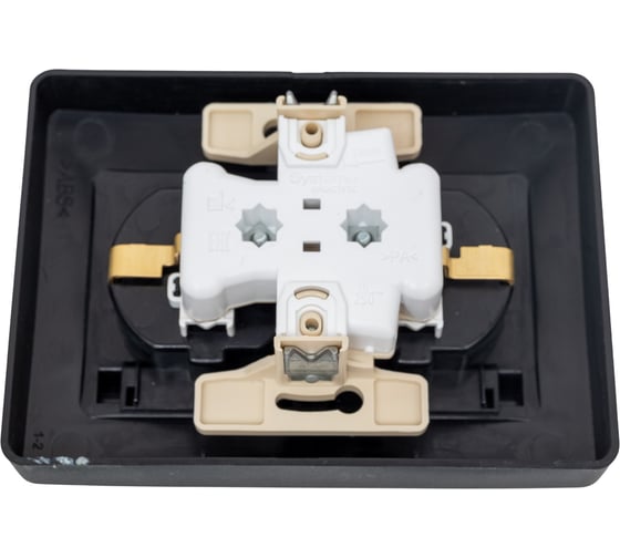 Розетка Systeme Electric Blanca внутр Антрацит 2-ая с/з IP44 со шторками, 16А, 250В SE BLNRS441126