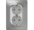 Розетка Systeme Electric Blanca внутр Алюминий 2-ая с/з без шторок, 16А, 250В SE BLNRS001023 3