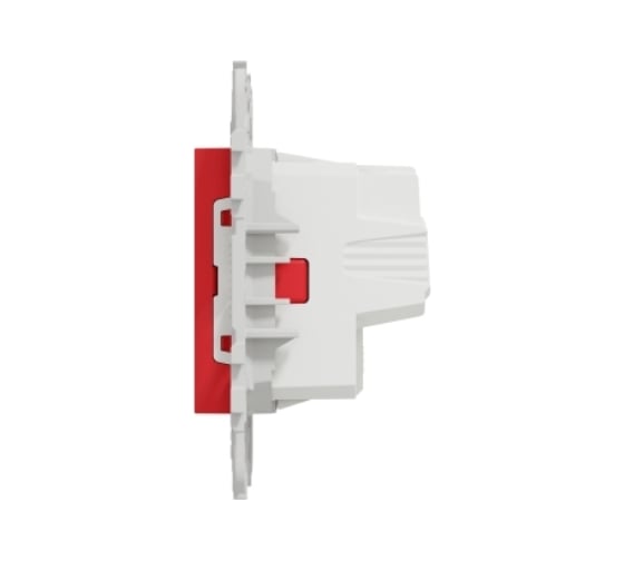 Розетка Systeme Electric Unica New Красная с заземлением, со шторками, винтовой зажим, 16А, 250В NU503703