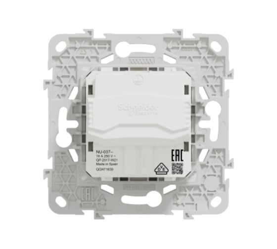 Розетка Systeme Electric Unica New Алюминий с заземлением, со шторками, винтовой зажим, 16А, 250В NU503730