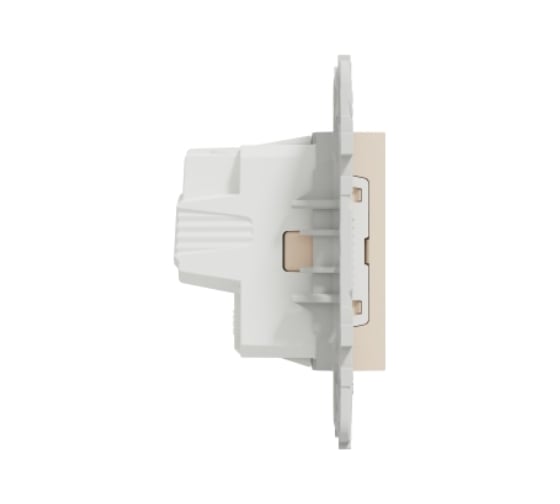 Розетка Systeme Electric Unica New Бежевый с заземлением, со шторками, винтовой зажим, 16А, 250В, NU503744
