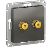 Аудиорозетка Systeme Electric AtlasDesign Сталь двухместная SE ATN000987