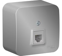 Телефонная розетка Systeme Electric Blanca наруж Алюминий RJ11 изолир. пластина SE BLNIA011003