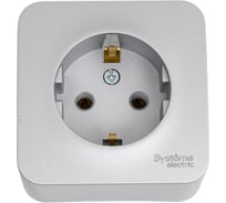 Розетка Systeme Electric Blanca наруж Алюминий с/з без шторок, 16А, 250В SE BLNRA010103