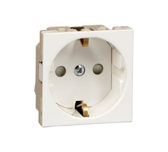 Розетка Systeme Electric Wessen 45 Белый с заземлением, для каБелыйь-каналов RAL9010 SE RN16-113-BE