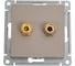 Аудиорозетка Systeme Electric AtlasDesign Шампань двухместная SE ATN000587 3