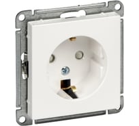 Розетка Systeme Electric Wessen 59 Матовый хром с заземлением, с защитными шторками SE RS16-152-5-86