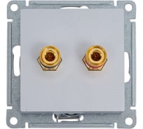 Аудиорозетка Systeme Electric AtlasDesign Алюминий двухместная SE ATN000387