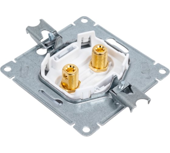 Аудиорозетка Systeme Electric AtlasDesign Алюминий двухместная SE ATN000387