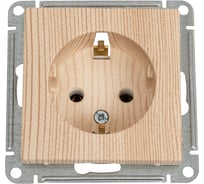 Розетка Systeme Electric Wessen 59 Сосна с заземлением, без шторок, 16А SE RS16-154-7-86