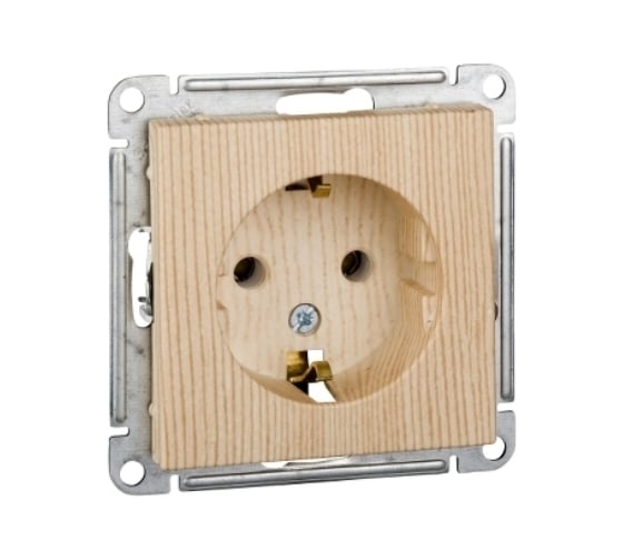 Розетка Systeme Electric Wessen 59 Сосна с заземлением, без шторок, 16А SE RS16-154-7-86