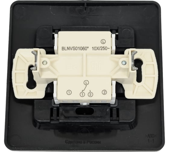 Переключатель Systeme Electric Blanca внутр Антрацит 1-клавишный, 10А, 250B SE BLNVS010606
