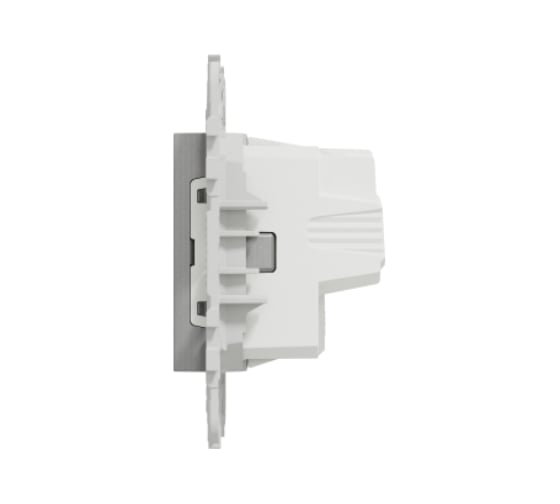 Розетка Systeme Electric Unica New Алюминий с заземлением, без шторок, винтовой зажим, 16А, 250В NU503630