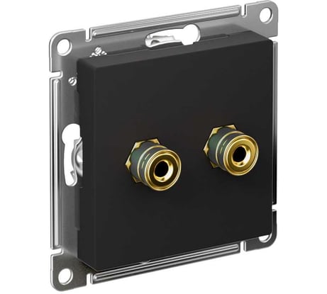 Аудиорозетка Systeme Electric AtlasDesign Карбон двухместная SE ATN001087
