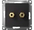 Аудиорозетка Systeme Electric AtlasDesign Карбон двухместная SE ATN001087 2