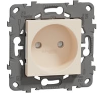 Розетка Systeme Electric Unica New Бежевый без заземления, со шторками, винтовой зажим, 16А, 250В NU503344