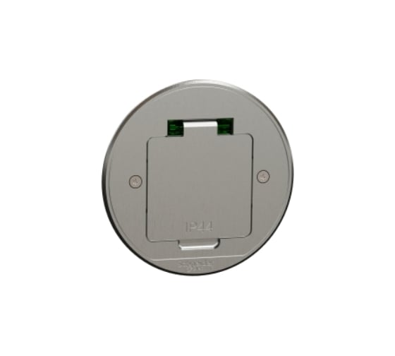 Круглый люк Systeme Electric US+ размер XS с 1 розеткой 2К+З металлический IP44 SE INS52101