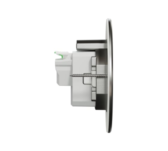Круглый люк Systeme Electric US+ размер XS с 1 розеткой 2К+З металлический IP44 SE INS52101