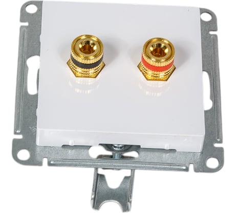Аудиорозетка Systeme Electric AtlasDesign Бел двухместная SE ATN000187
